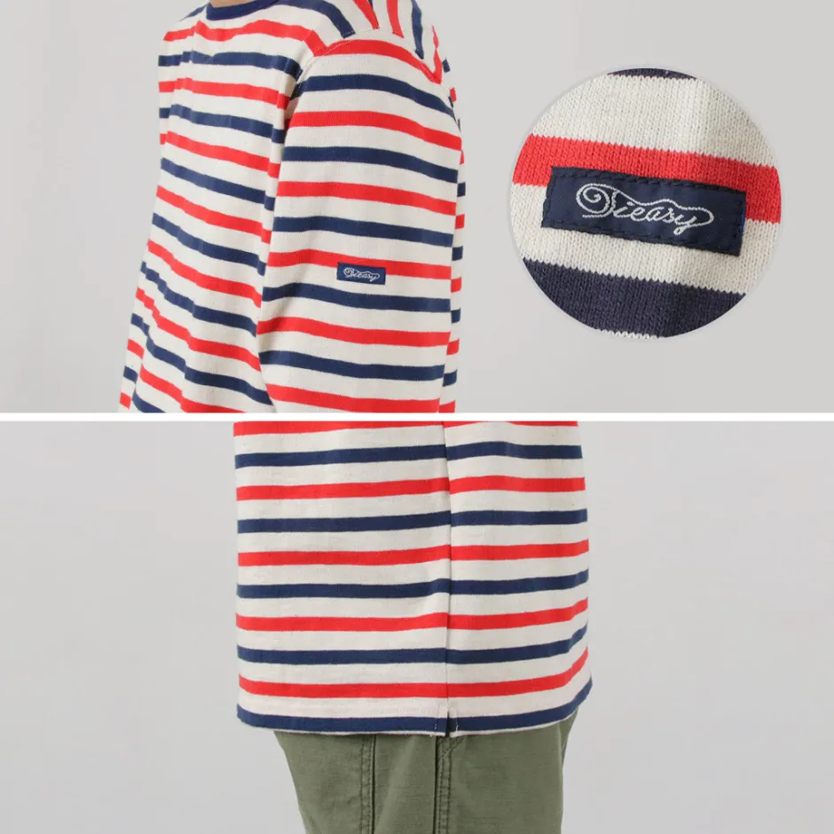 T-Shirts^TIEASY / HDCS Boatneck Striped Basque Shirt natural