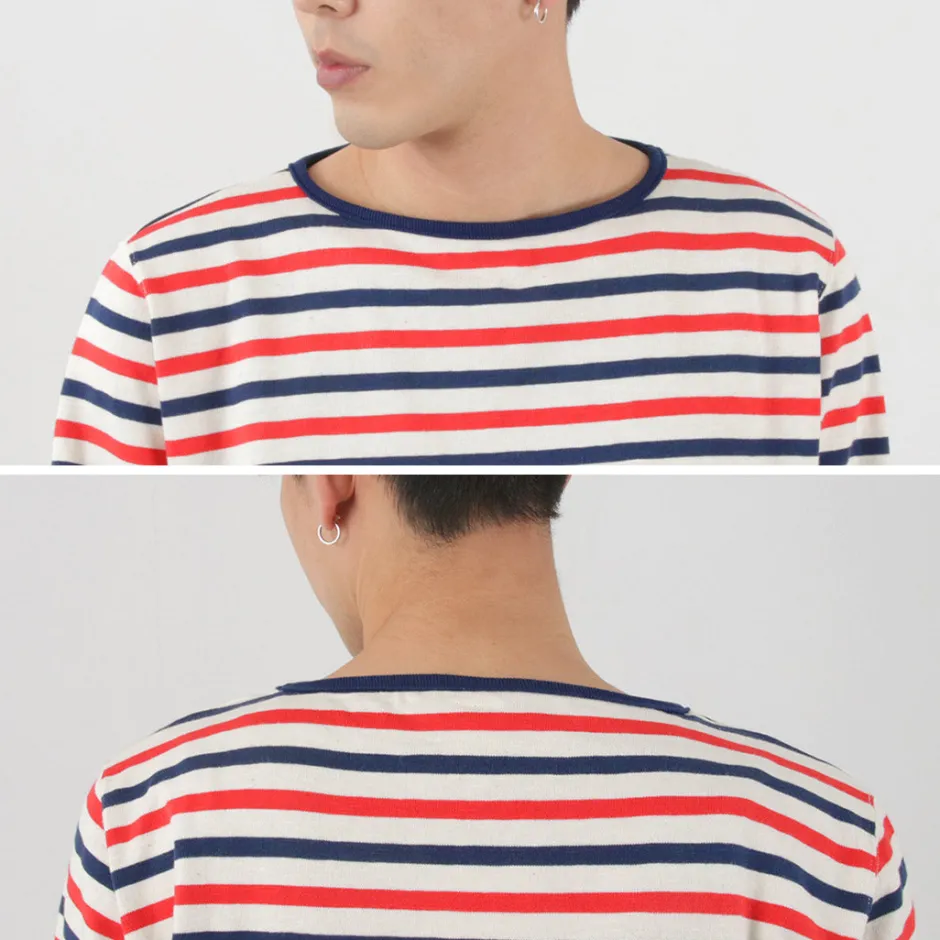 T-Shirts^TIEASY / HDCS Boatneck Striped Basque Shirt natural