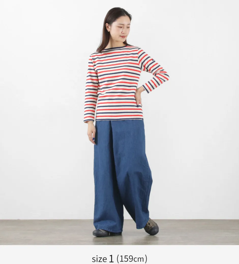 T-Shirts^TIEASY / HDCS Boatneck Striped Basque Shirt natural