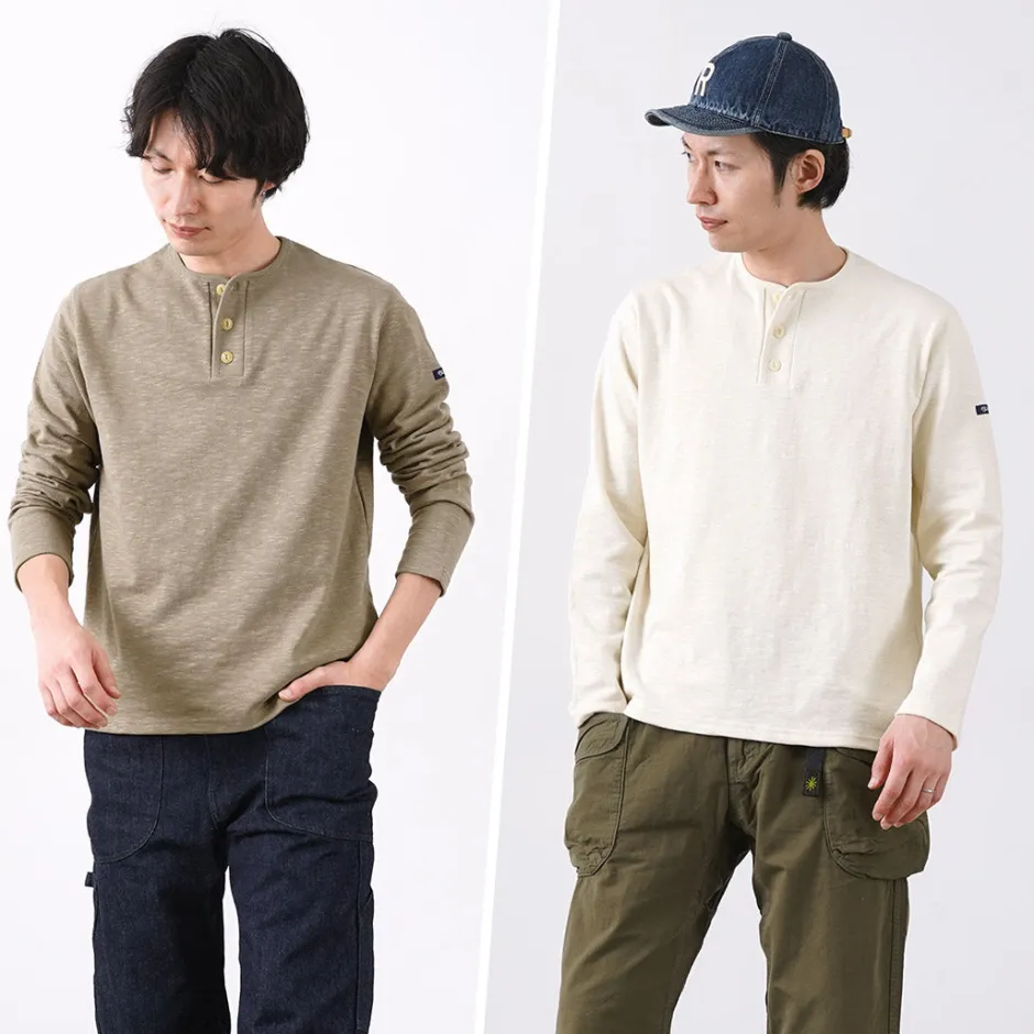 T-Shirts^TIEASY / HDCS Henry neck long sleeve T-shirt