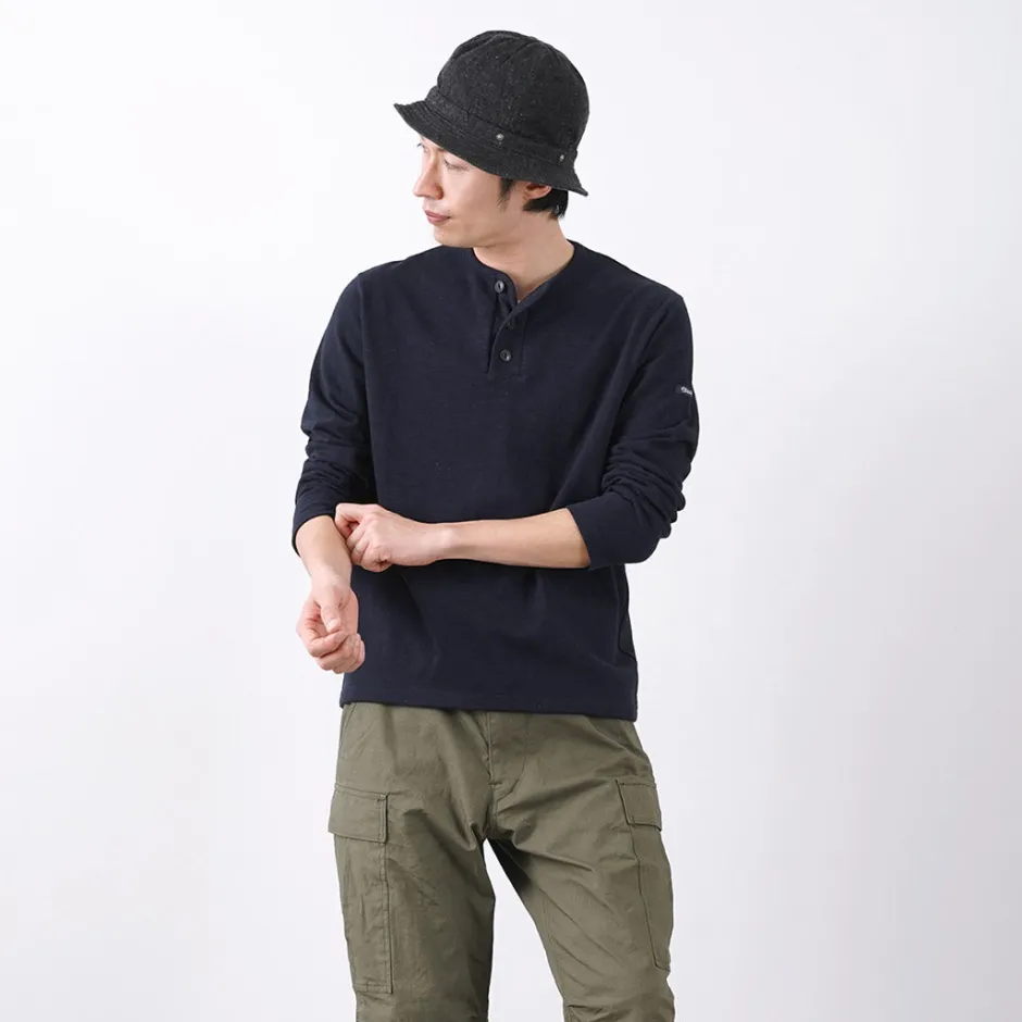 T-Shirts^TIEASY / HDCS Henry neck long sleeve T-shirt