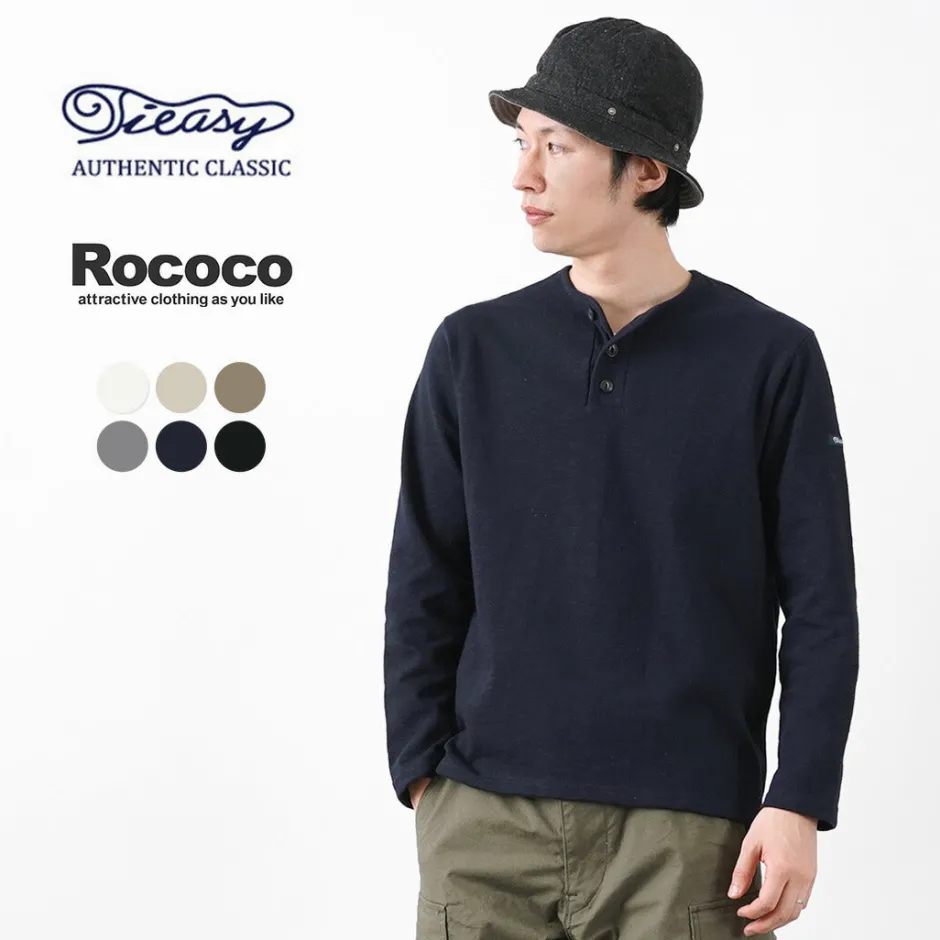 T-Shirts^TIEASY / HDCS Henry neck long sleeve T-shirt
