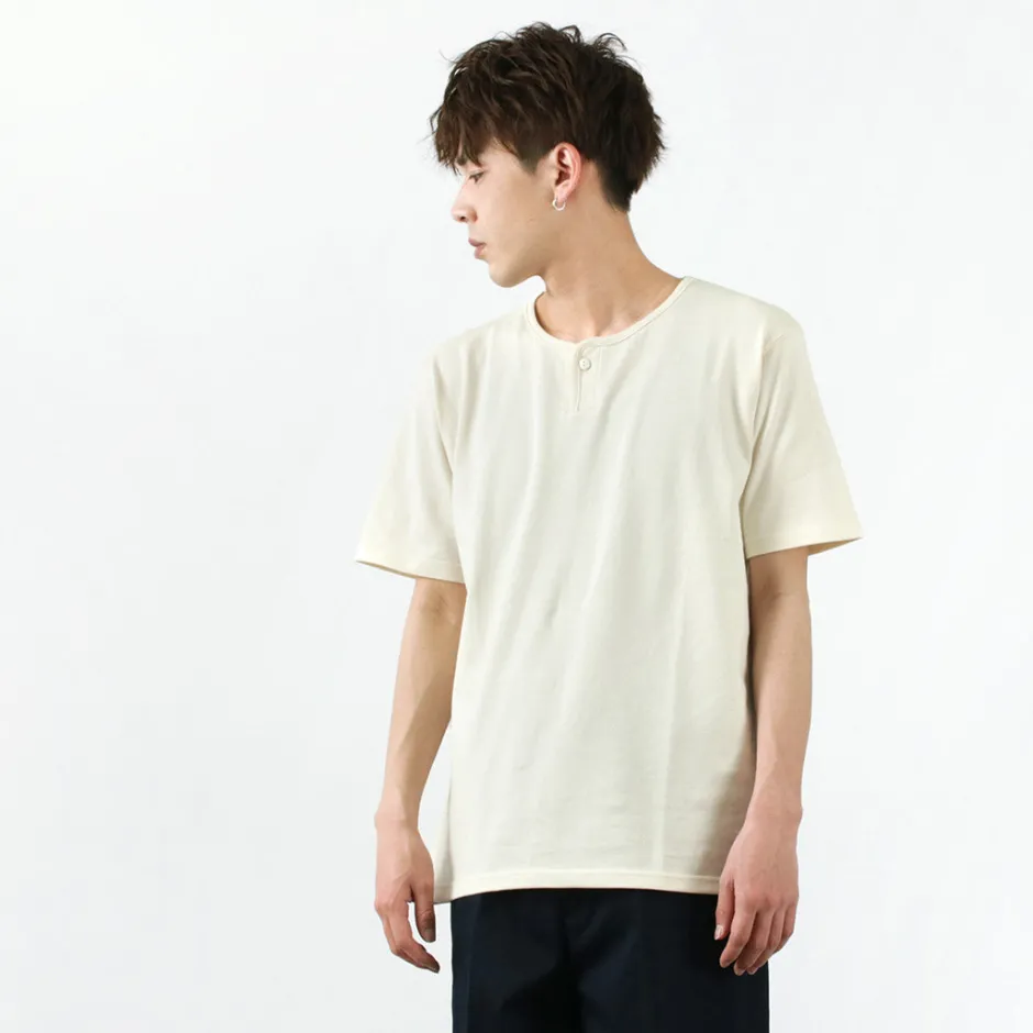 T-Shirts^TIEASY / Summer Knits Henley Short Sleeve T-shirt