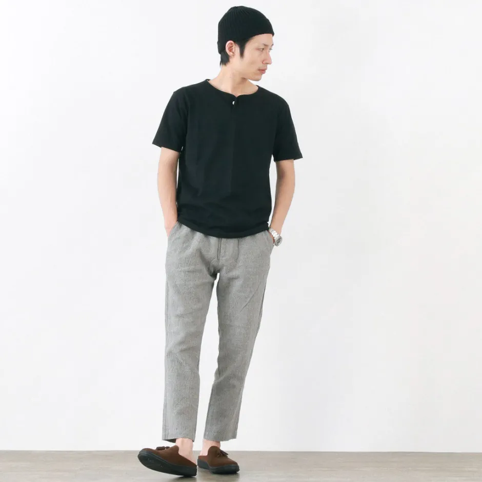 T-Shirts^TIEASY / Summer Knits Henley Short Sleeve T-shirt