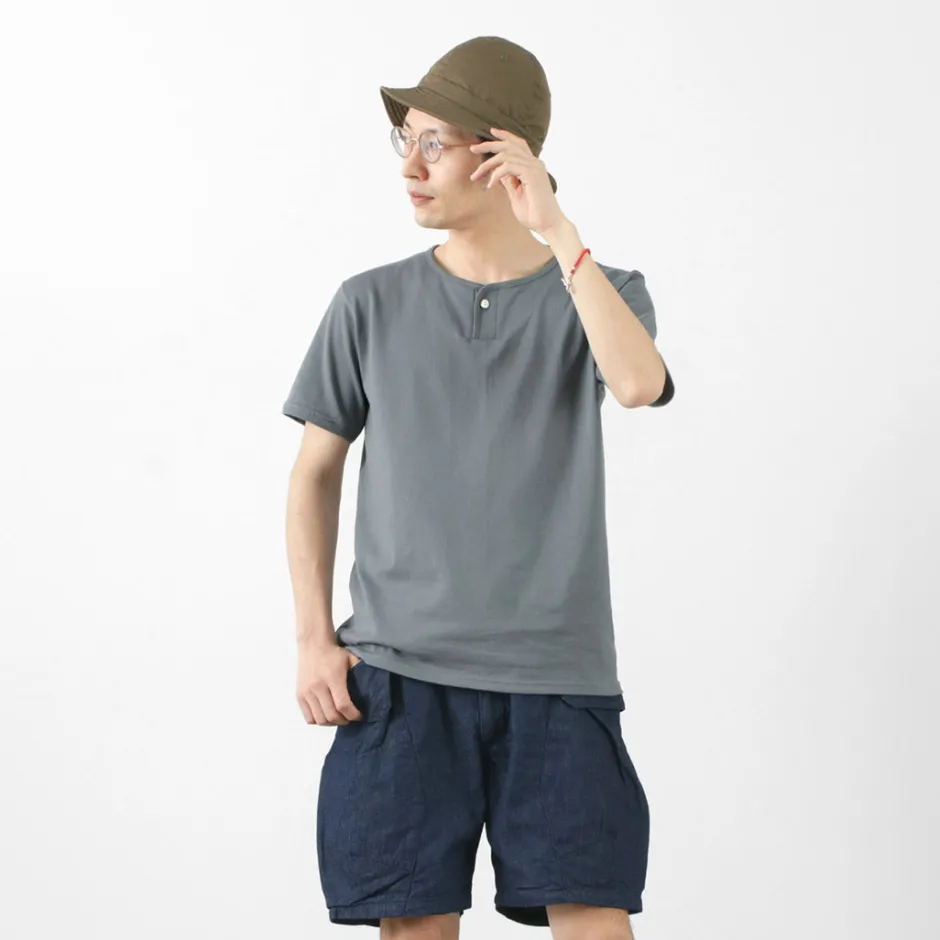T-Shirts^TIEASY / Summer Knits Henley Short Sleeve T-shirt