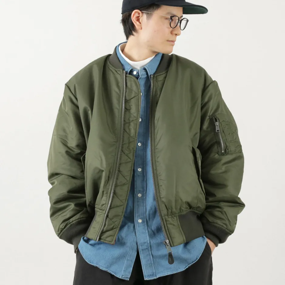Jackets^TOP KHAKI / MA-1 Nylon Flight Jacket