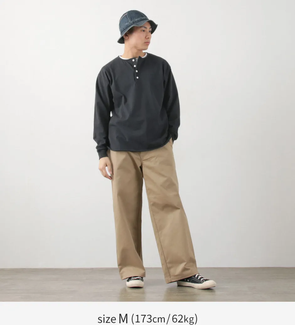 T-Shirts^TOWN TOPIC / Ankle Henley L/S Tee