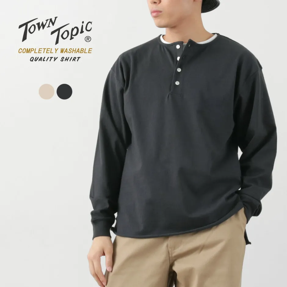 T-Shirts^TOWN TOPIC / Ankle Henley L/S Tee