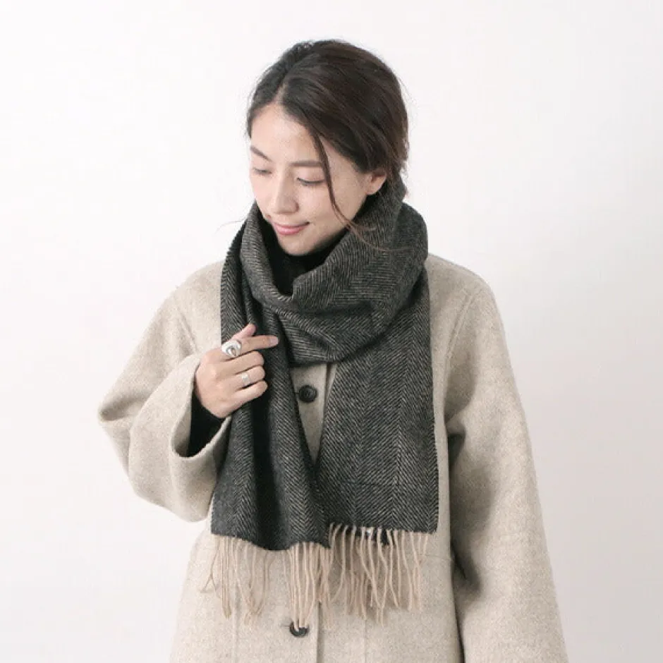 Scarfs^TWEED MILL / Lamb Wool Scarf Herringbone