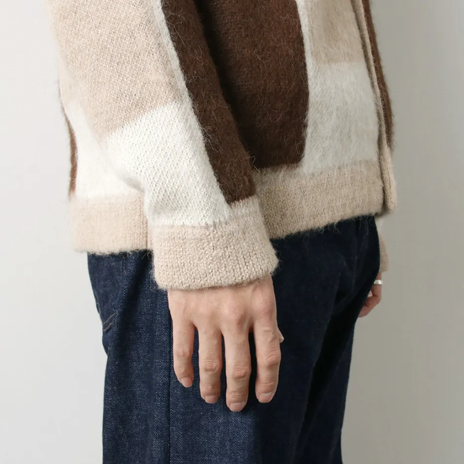 Cardigans^UNDYED / Jacquard Blush Cardigan Andaid Superfine Peruvian Alpaca