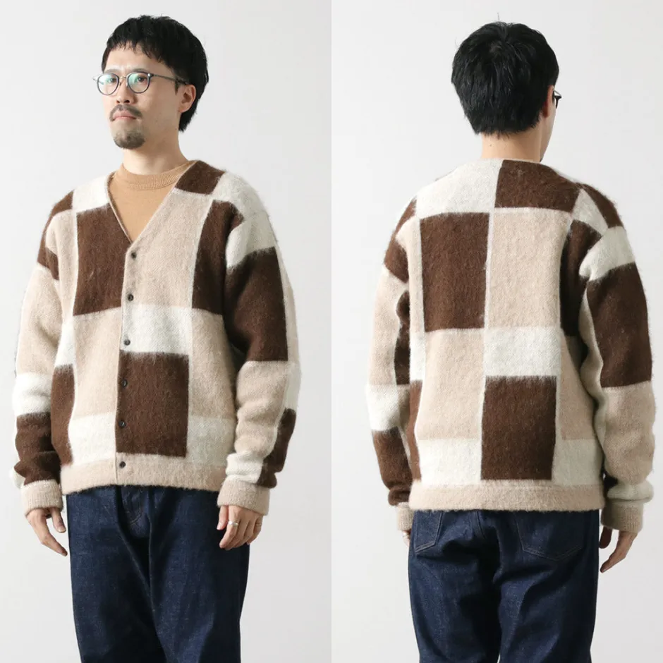 Cardigans^UNDYED / Jacquard Blush Cardigan Andaid Superfine Peruvian Alpaca