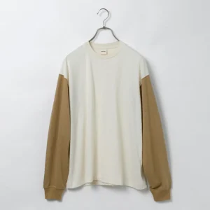 T-Shirts^UNDYED / Long Sleeve Combi T-Shirt Colored Organic Cotton