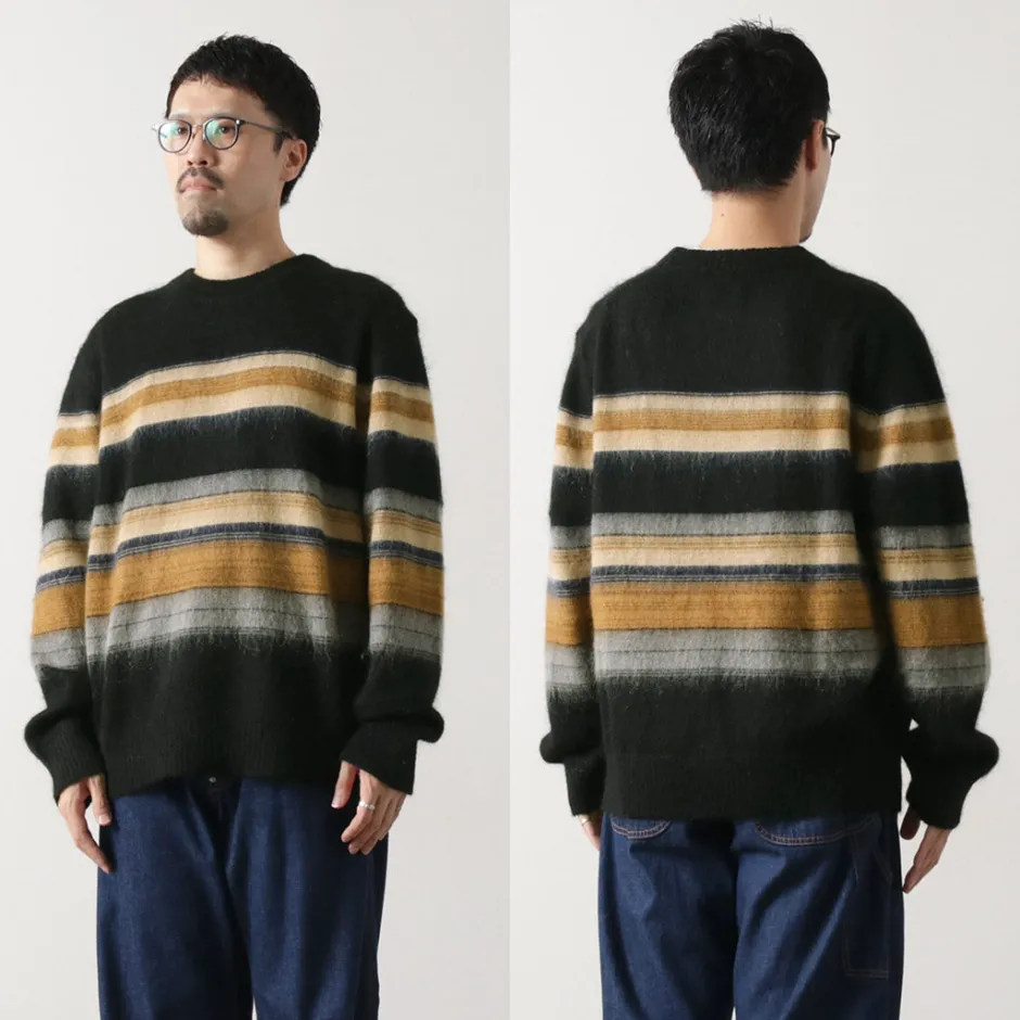 Knits^WAX LONDON / Wild Crew Knit Blush Stripe black
