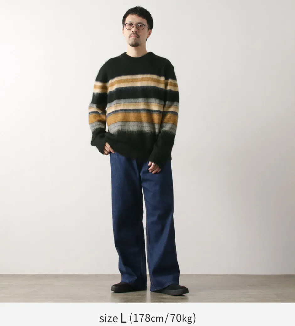 Knits^WAX LONDON / Wild Crew Knit Blush Stripe black