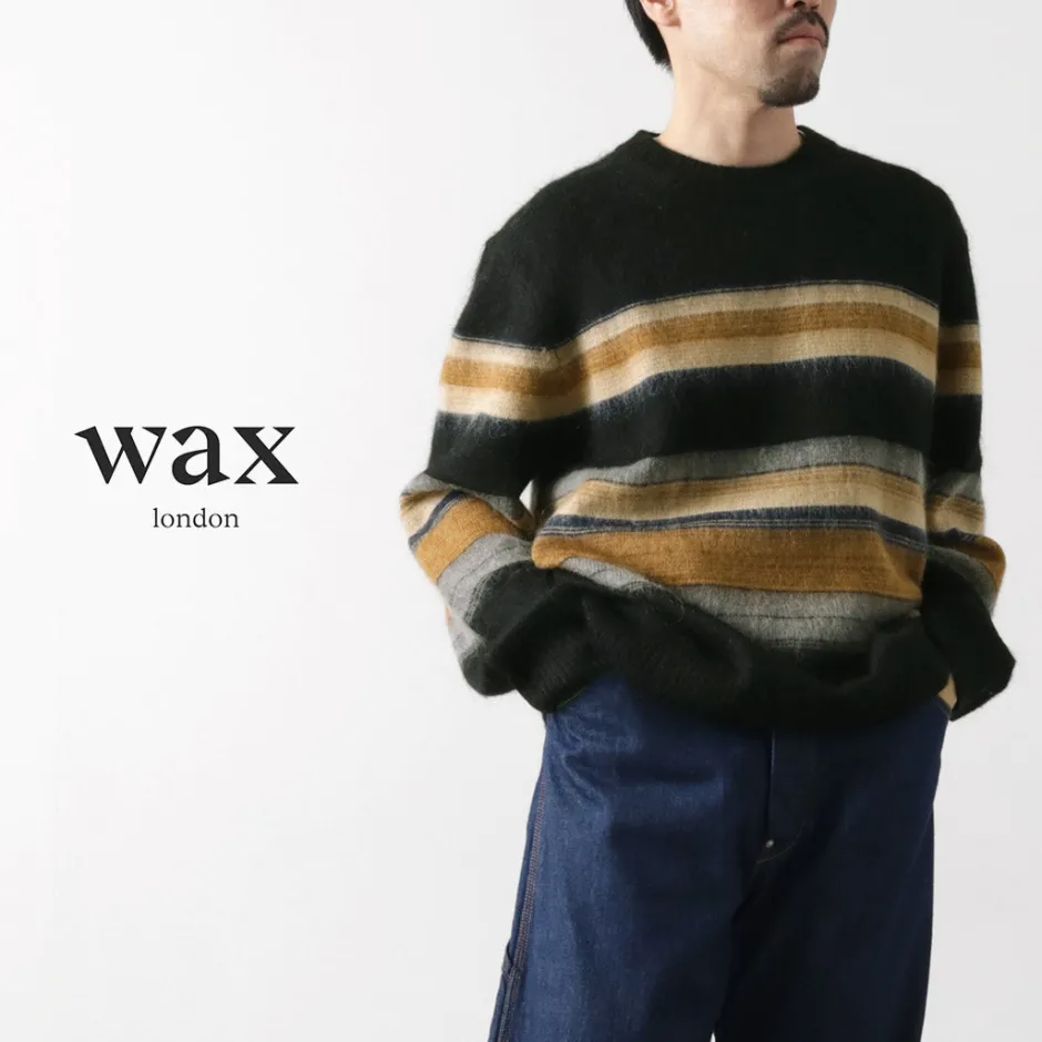 Knits^WAX LONDON / Wild Crew Knit Blush Stripe black