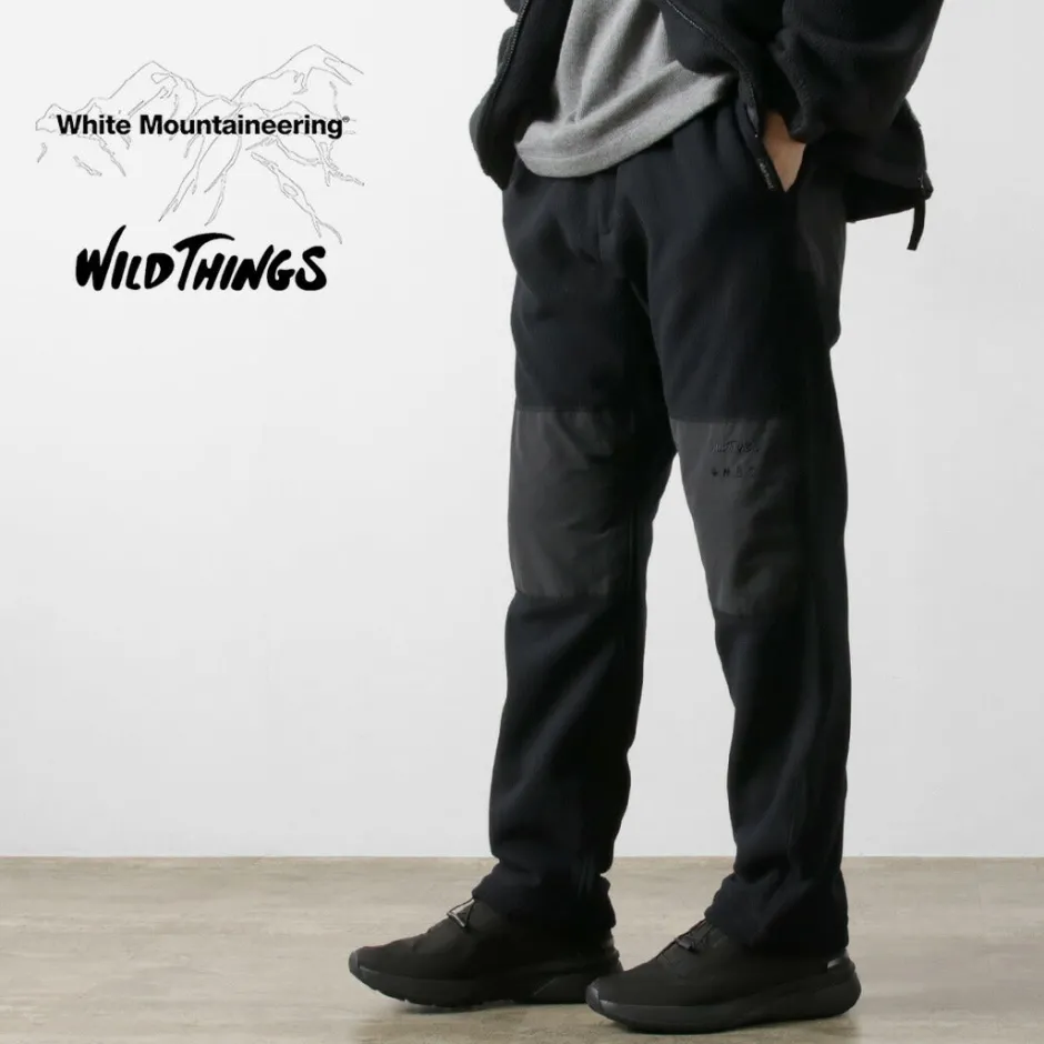 Trousers^WHITE MOUNTAINEERING / WILD THINGS Collaboration Fleece Pants black