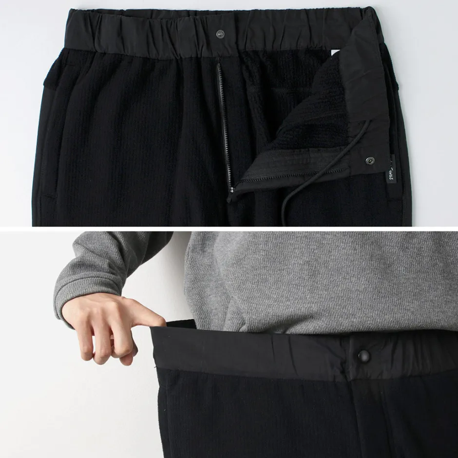 Trousers^WHITE MOUNTAINEERING / WILD THINGS Collaboration Fleece Pants black