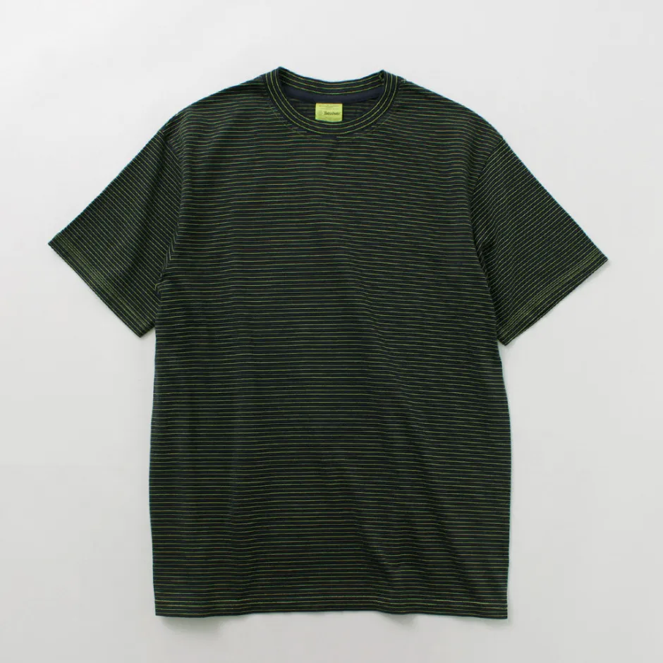 T-Shirts^YONETOMI NEW BASIC / Garment Dye Striped T-Shirt