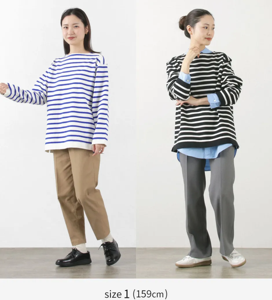 T-Shirts^YONETOMI NEW BASIC / Wave Cotton Basque Knit Pullover